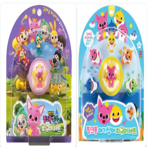 Pinkfong official figure set baby shark family or pinkfong and hogi toy