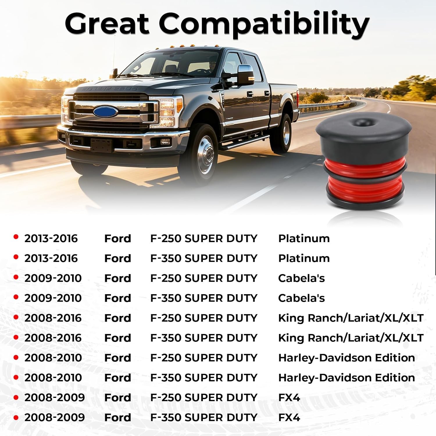 Body Mount Bushings Kit for 2008-2016 Ford F-250/F-350 Crew Cab Protection Ki…