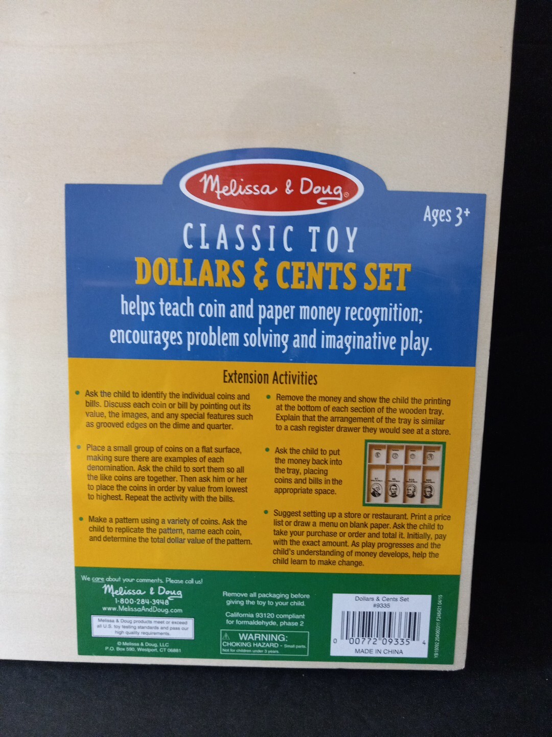 NEW Melissa & Doug DOLLARS & CENTS Play Money Set, Educational, Homeschool
