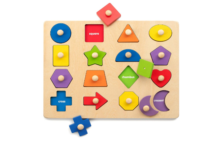 Jigsaw Kids Wooden Toy Puzzle Shapes Blocks For Preschool Baby 4-5 years