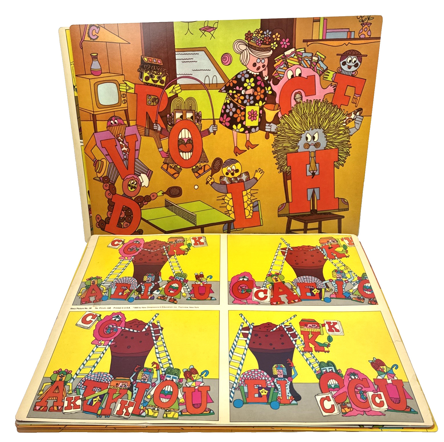 The Letter People Set 25 Story Picture Cards Posters Alpha One 24 x 18 Alphabet