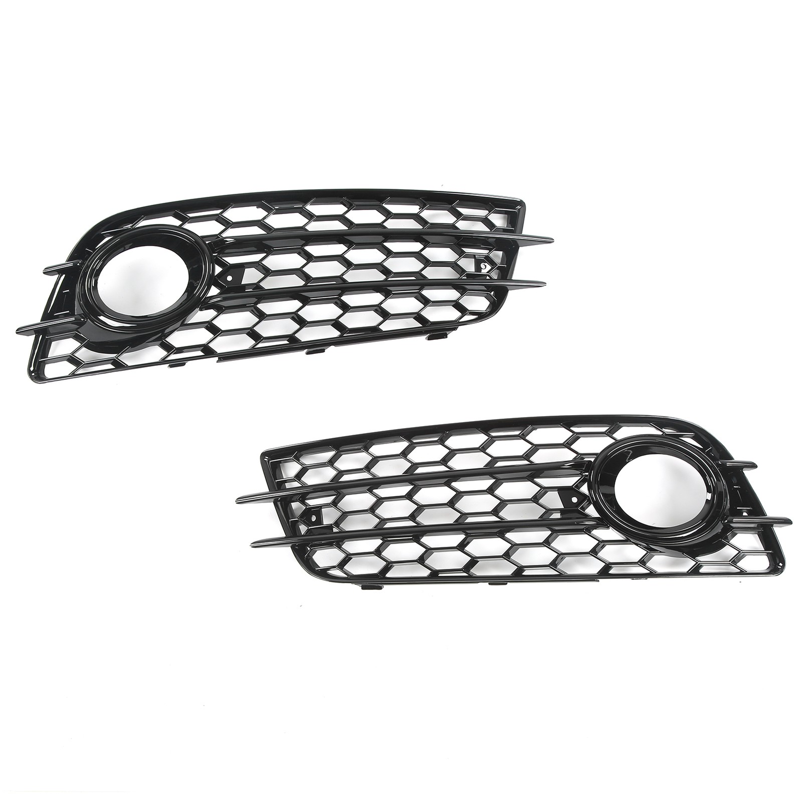 2 Pcs Bumper Fog Light Grille For B8 S4 Models 2008‑2012 OXQC