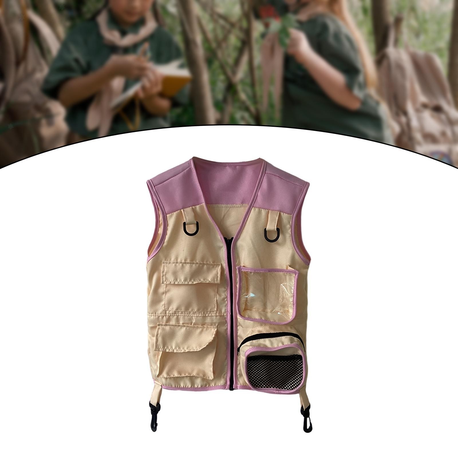Kids Explorer Vest Pretend Gifts Soft Dress up Outfit Kids Camping Costume Cargo