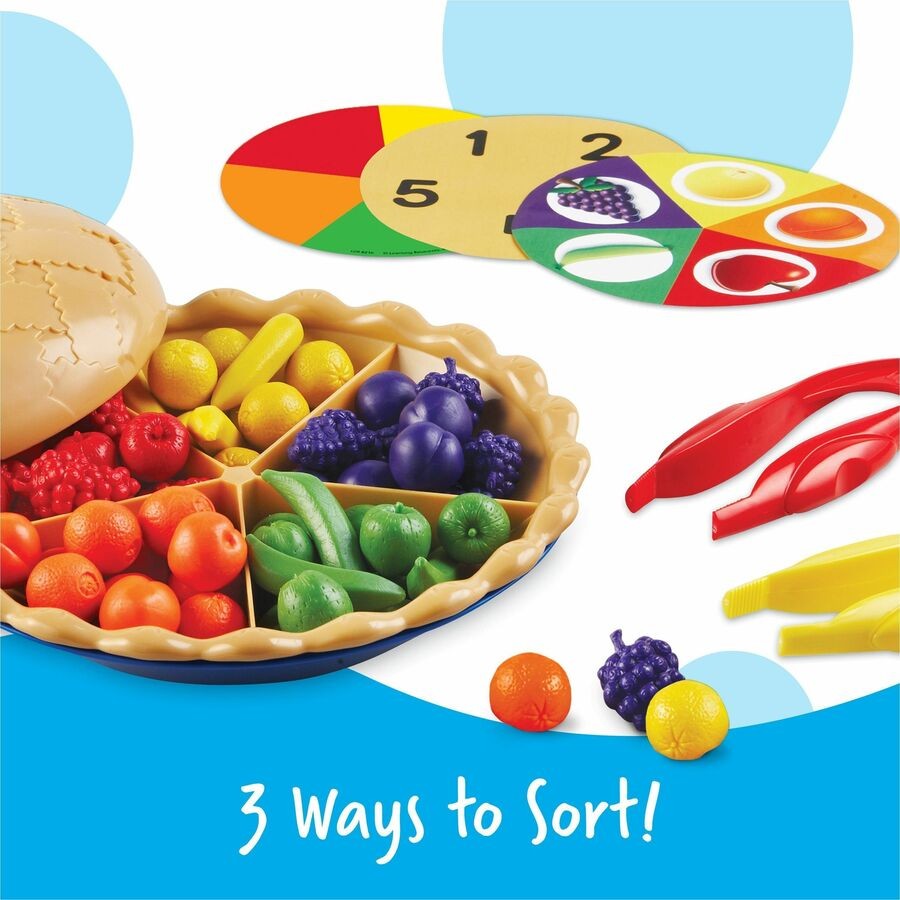 Learning Resources LER6216 Super Sorting Pie – 60 Counters, Tweezers