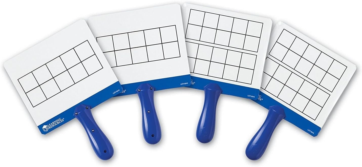 Magnetic Ten-Frame Answer Boards – Set of 4 with 100 Colorful counters/Discs,…