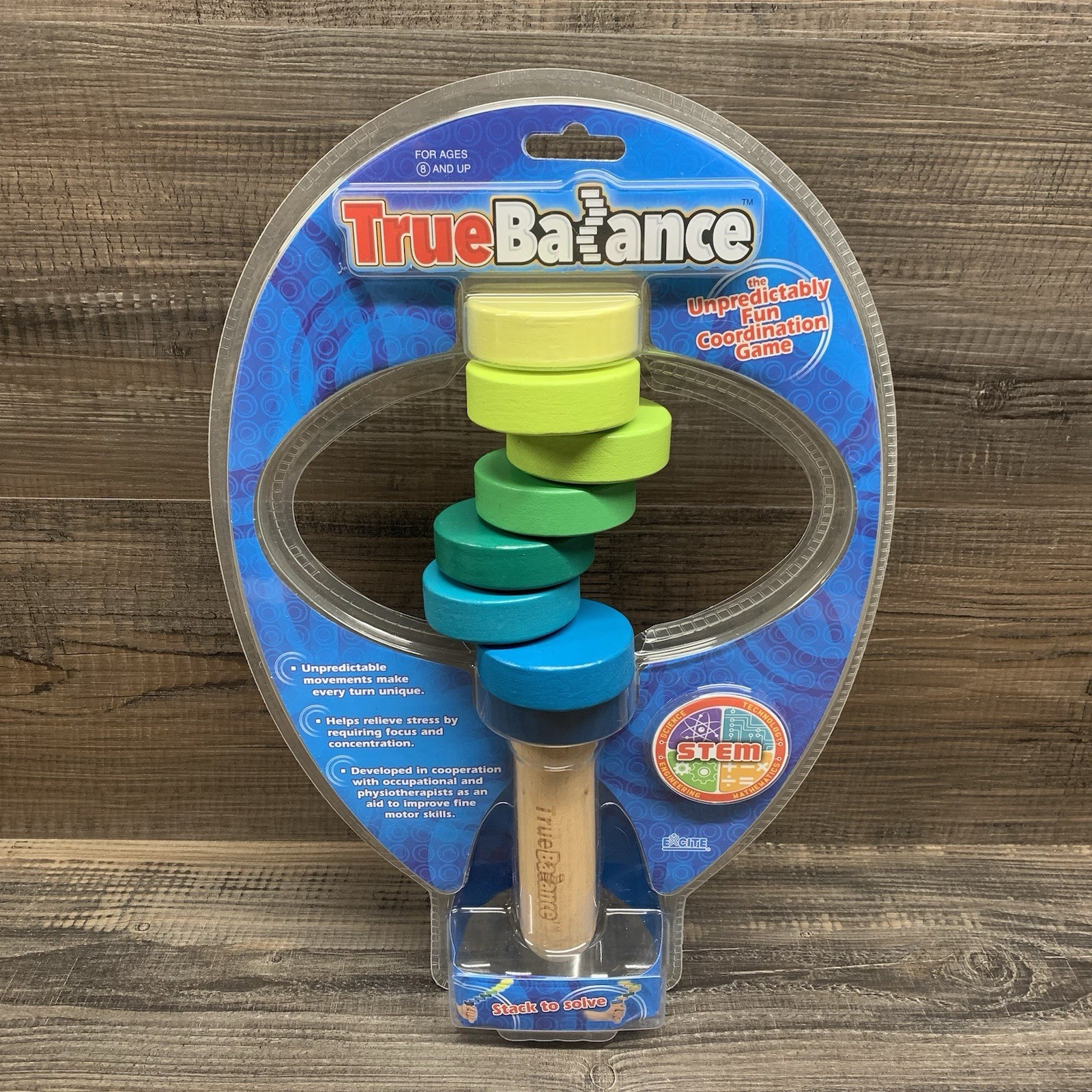 TrueBalance Coordination Game Balance Wood Toy for Adults and Kids STEM – New