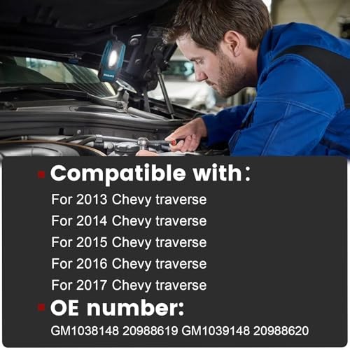 Front Fog Light Bezel Set Compatible with Chevy Traverse 2013 Left and Right