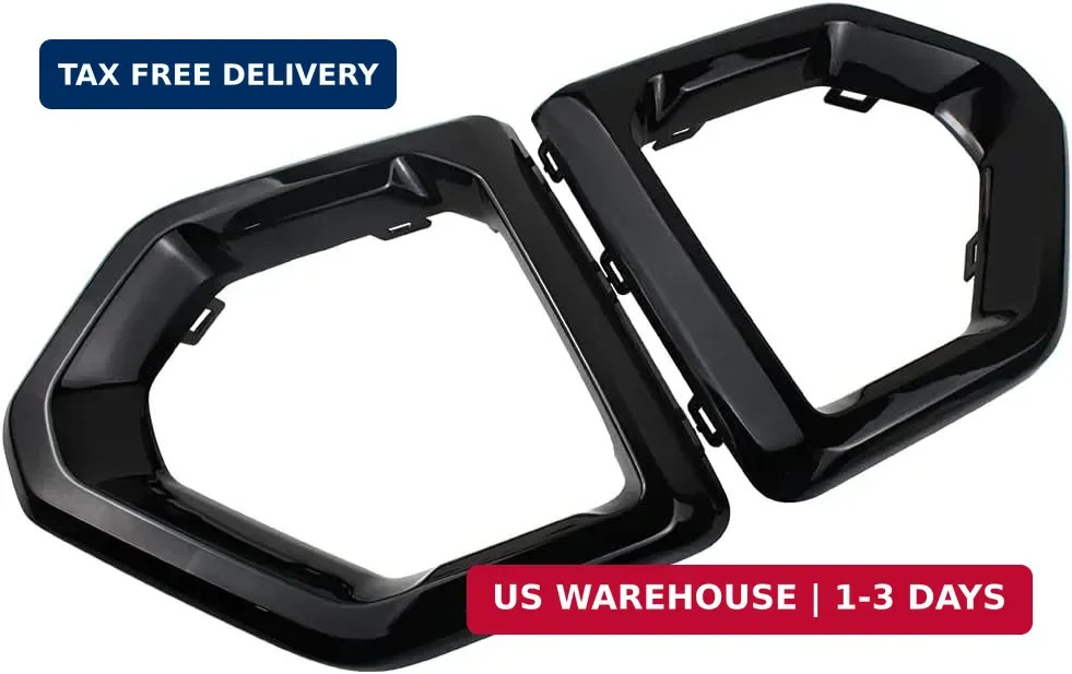 COOL STAR 1 Pair Front Fog Light Bezel Cover Exterior Trim Compatible with 2019-