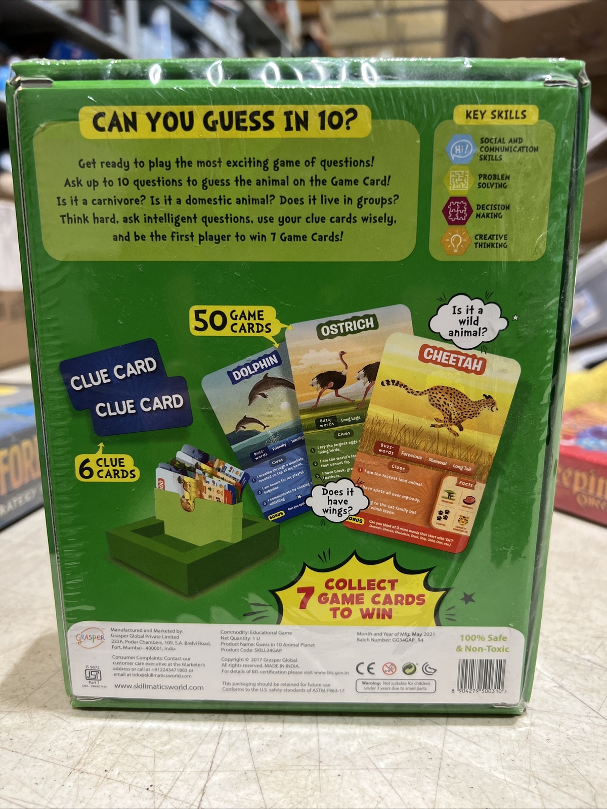 Skillmatics Guess in 10 Animal Planet Card Game