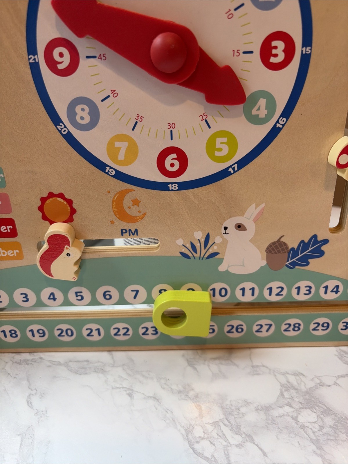 Tooky Toy My Calendar Wooden Learning Board Clock Weather Months Days
