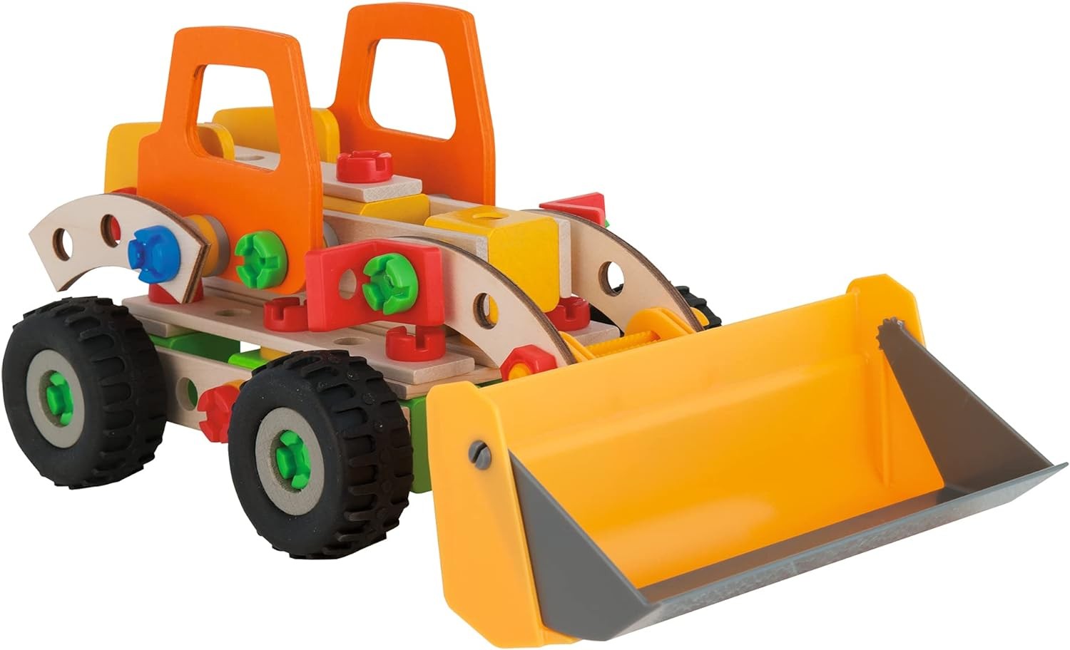 Simba 100039057 constructor wheel loader Eichhorn Versatile wooden toy, 140 comp