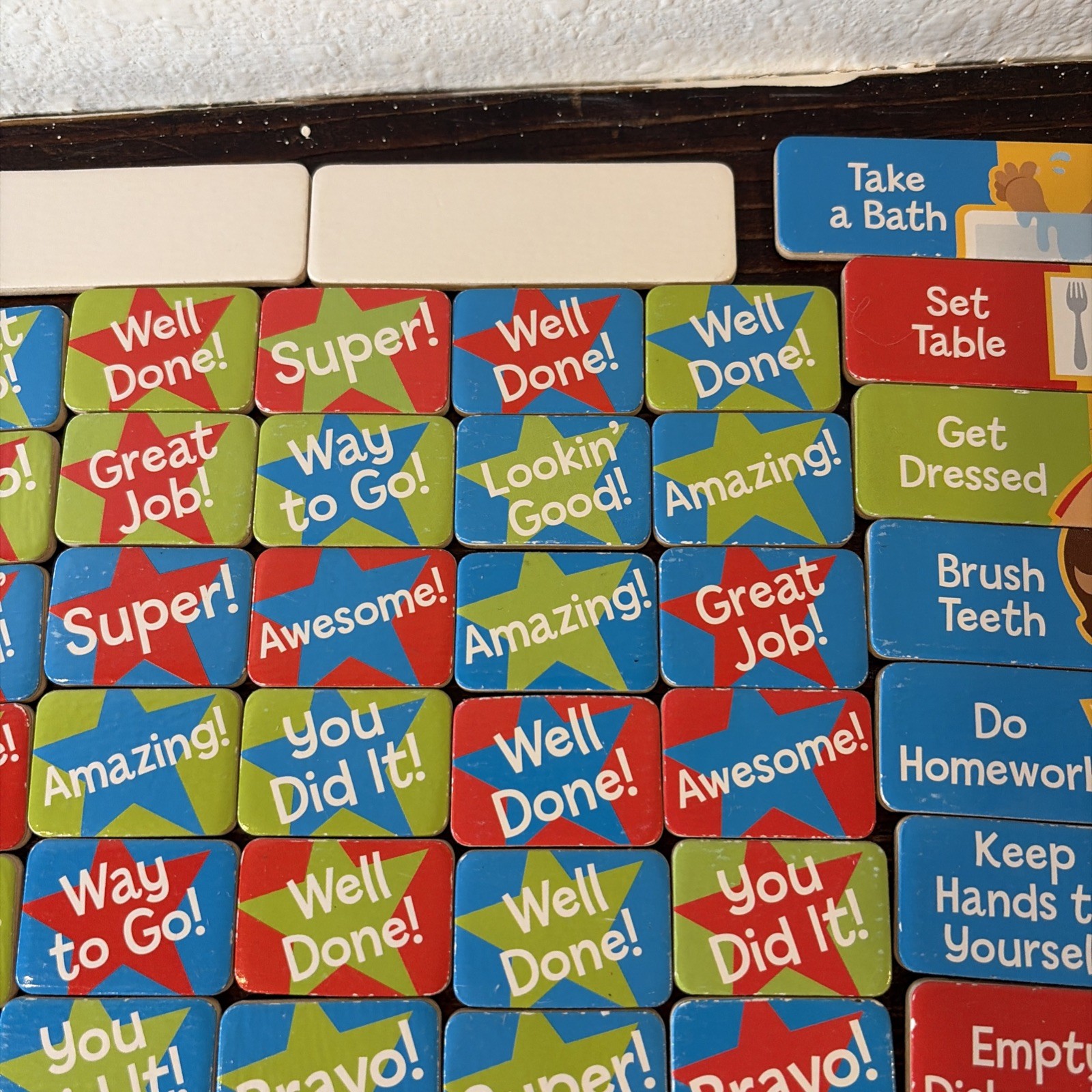 Kids Chore Reward Magnet Set Behavior Chart Praise Tasks Educational Lot