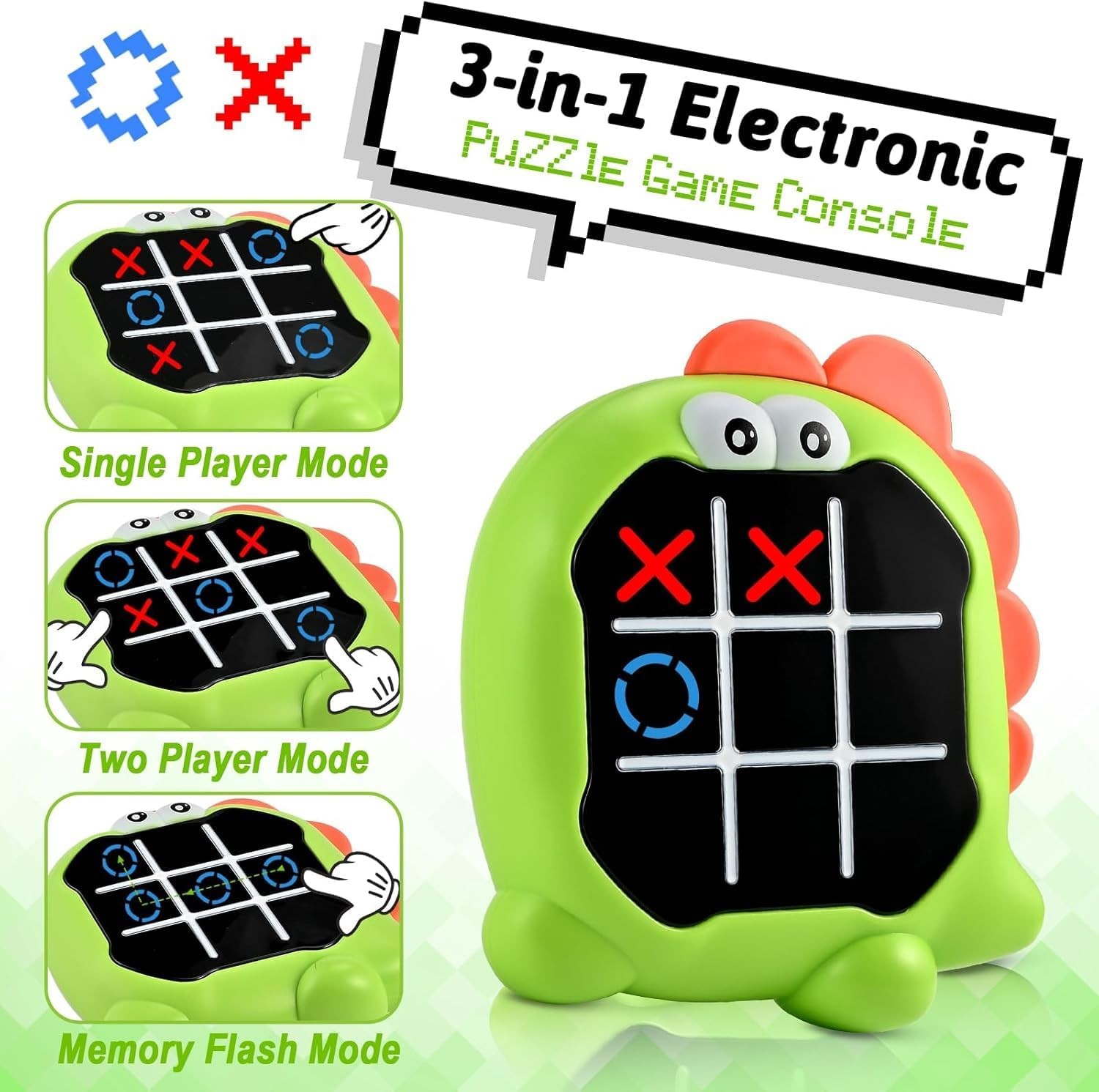3-in-1 Electronic Tic Tac Toe Bolt Game Digital Tic Toe Tac Brain Memory Game US