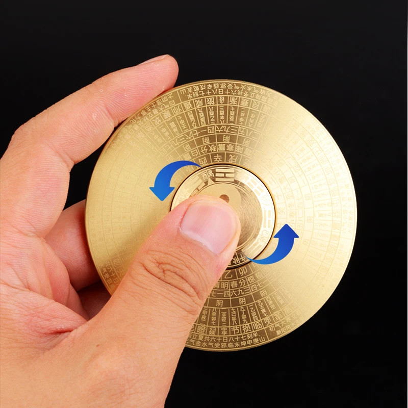 Chinese Tai Chi Hand Spinner Fidget Metal Brass Fingertip Gyro EDC Gadgets