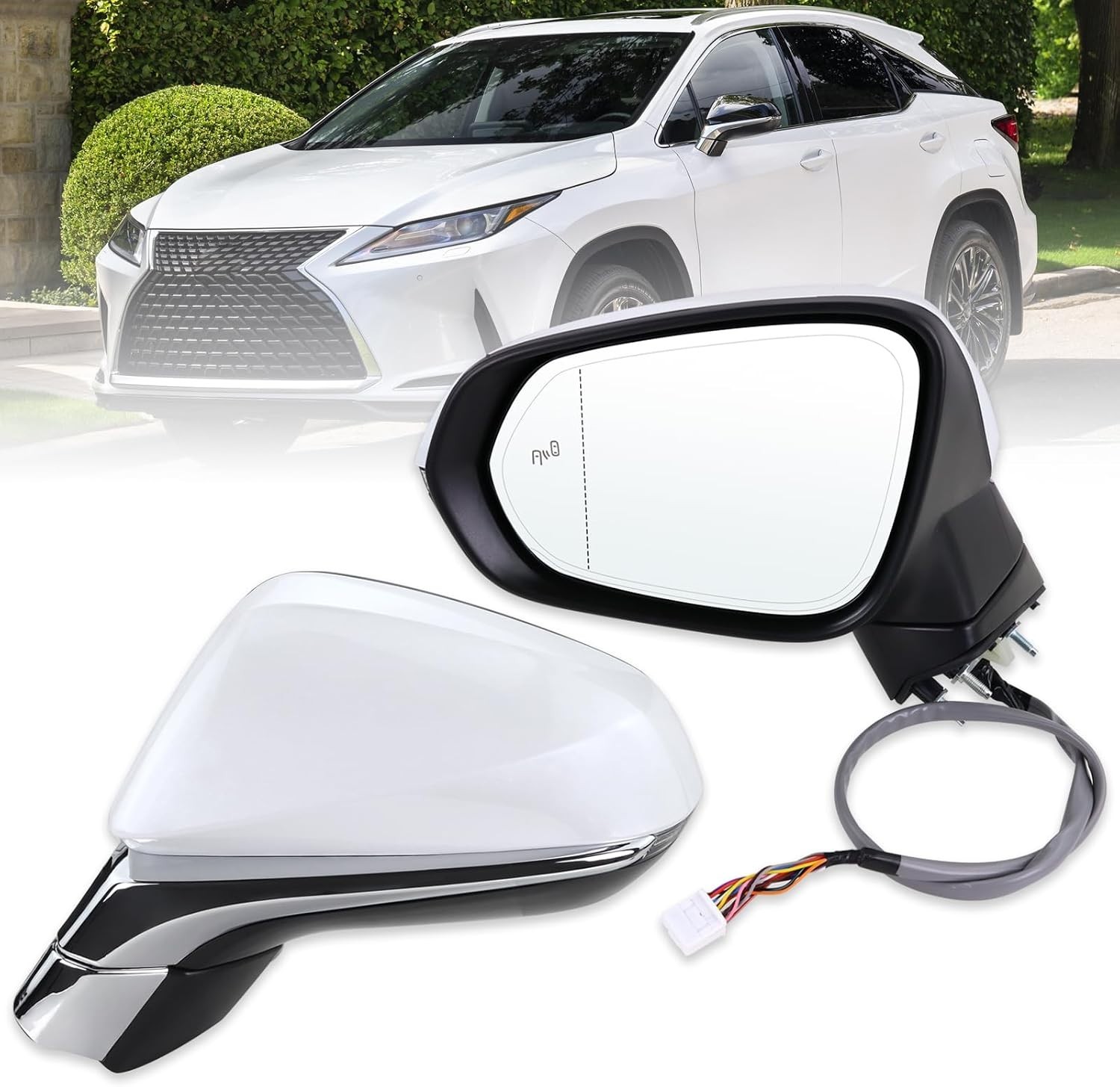 Left Driver Side Mirror Compatible With 2016-2022 Lexus RX350 RX450h 2018-2022 R