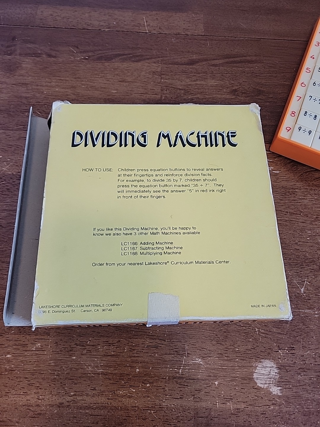Lakeshore Curriculum LC1169 Dividing Machine Homeschool Division Toy
