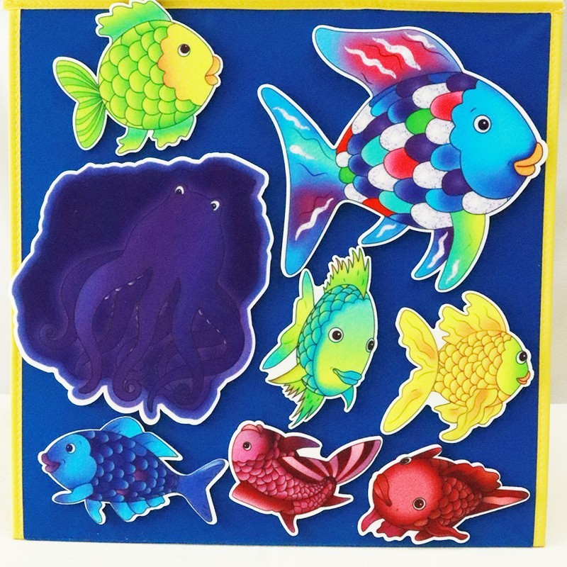 Rainbow Fish Felt Story Set 16-Pcs Flannel Board Educational Toys Preschool Kids