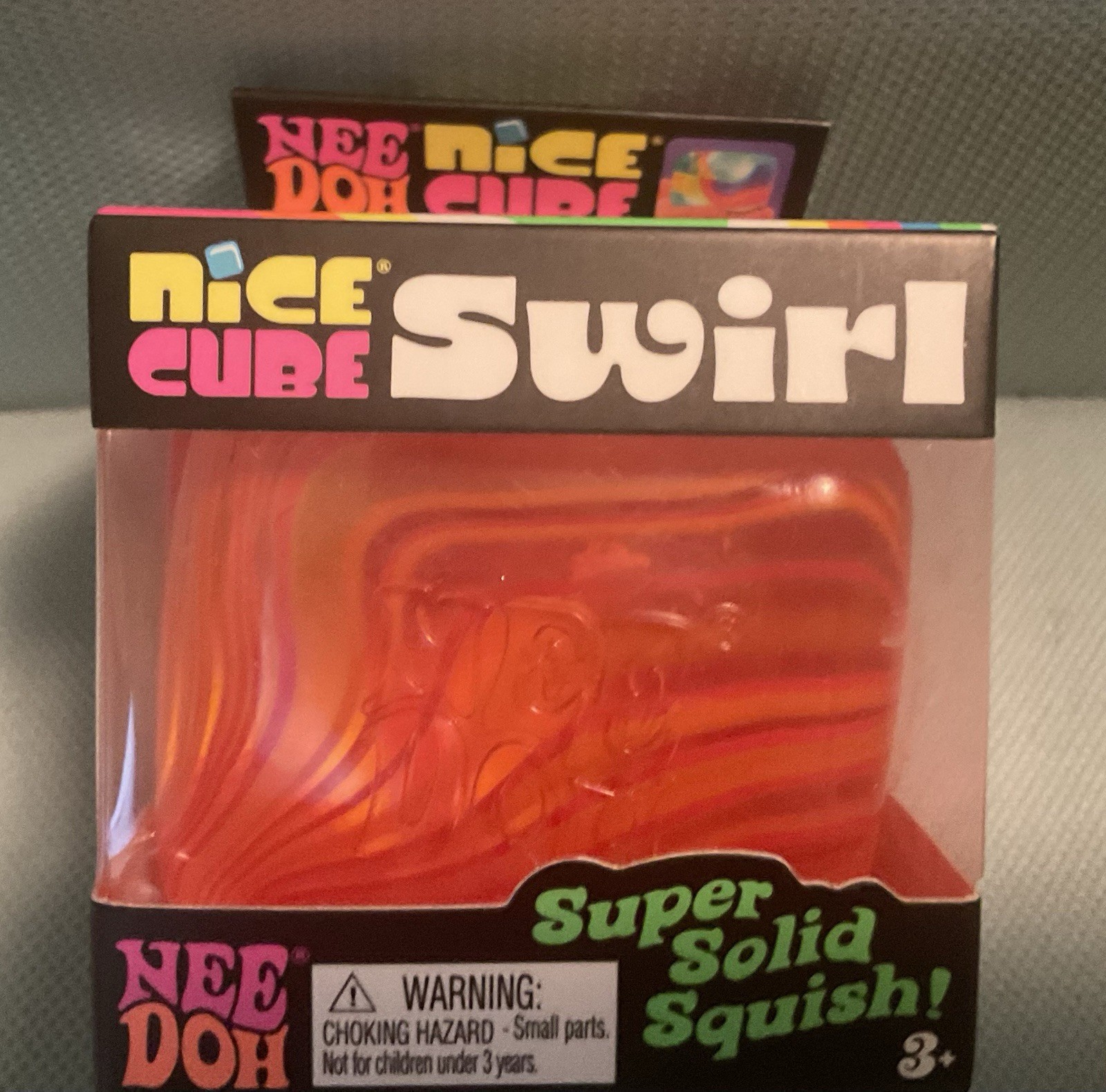 NEEDOH Nice Cube Swirl ORANGE SWIRL Squishier New