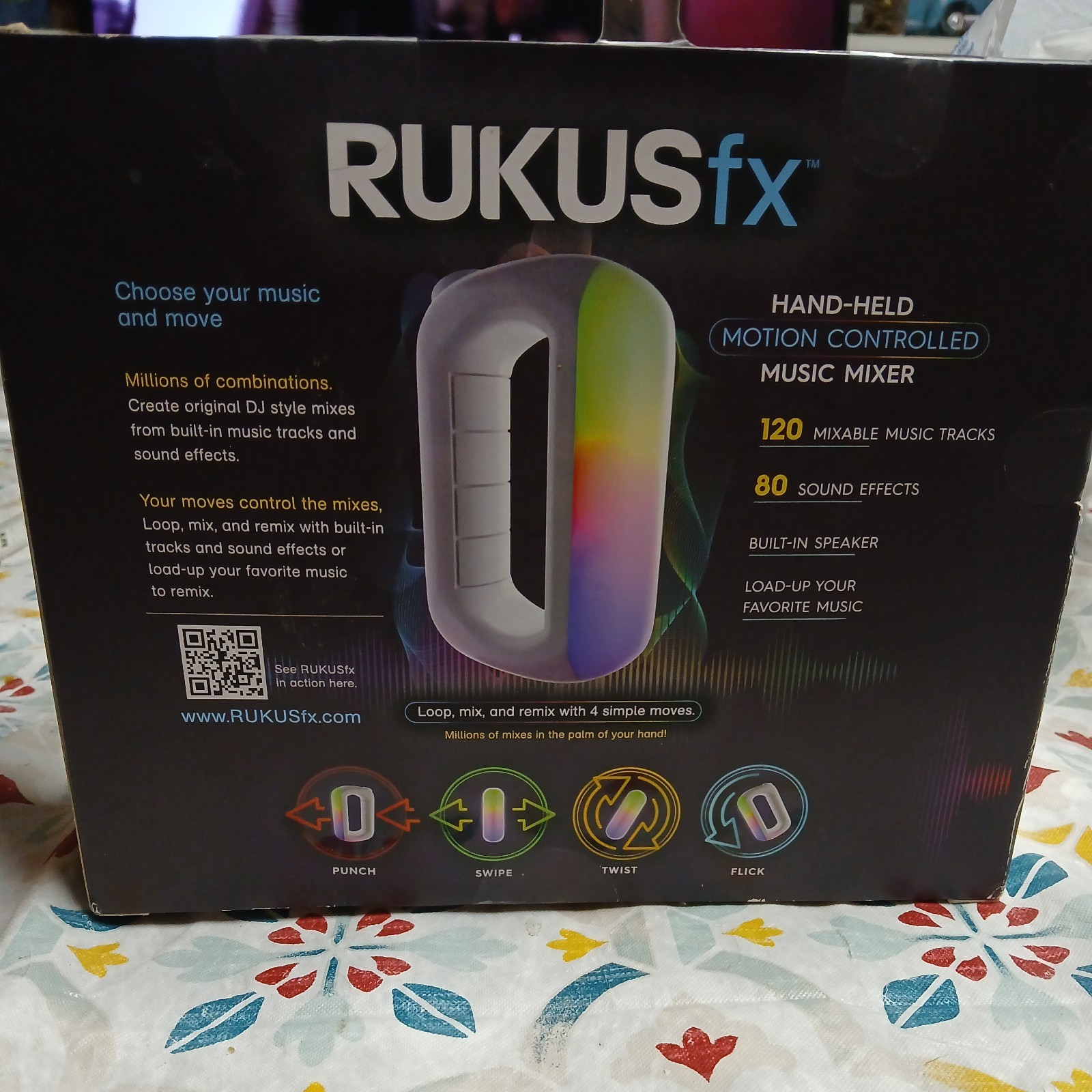 RUKUS Just Play RUKUSfx Motion Controlled Music Mixer Lights and Sounds Music