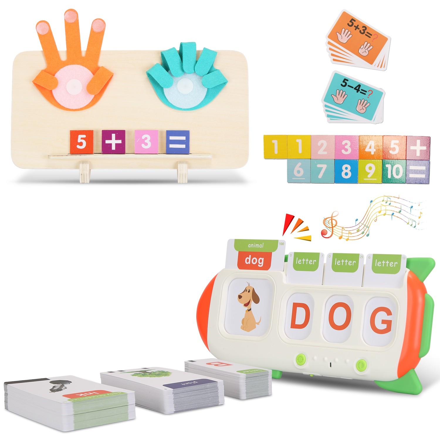 Kids Talking Flash Cards Alphabet Number Toddler Educational Toys Boys Girls