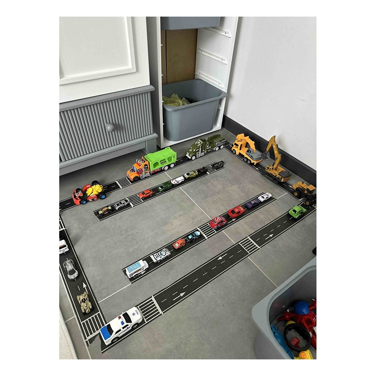 Kids Road Tape Removable Adhesive Toy Car Track Floor Wall 5m – Rigor Universe