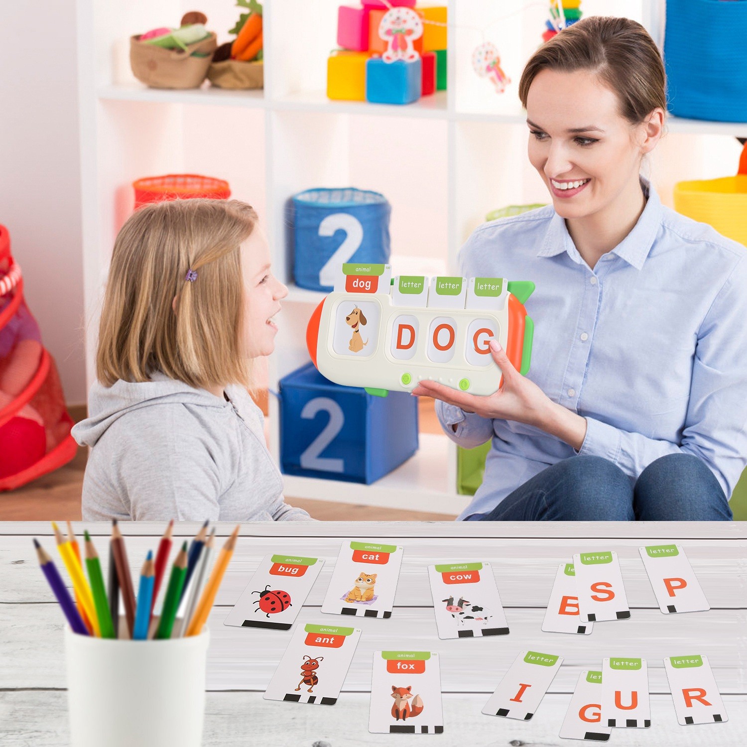Toddler Educational Toys Talking Flash Cards Alphabet Learning for 3+ Years Old