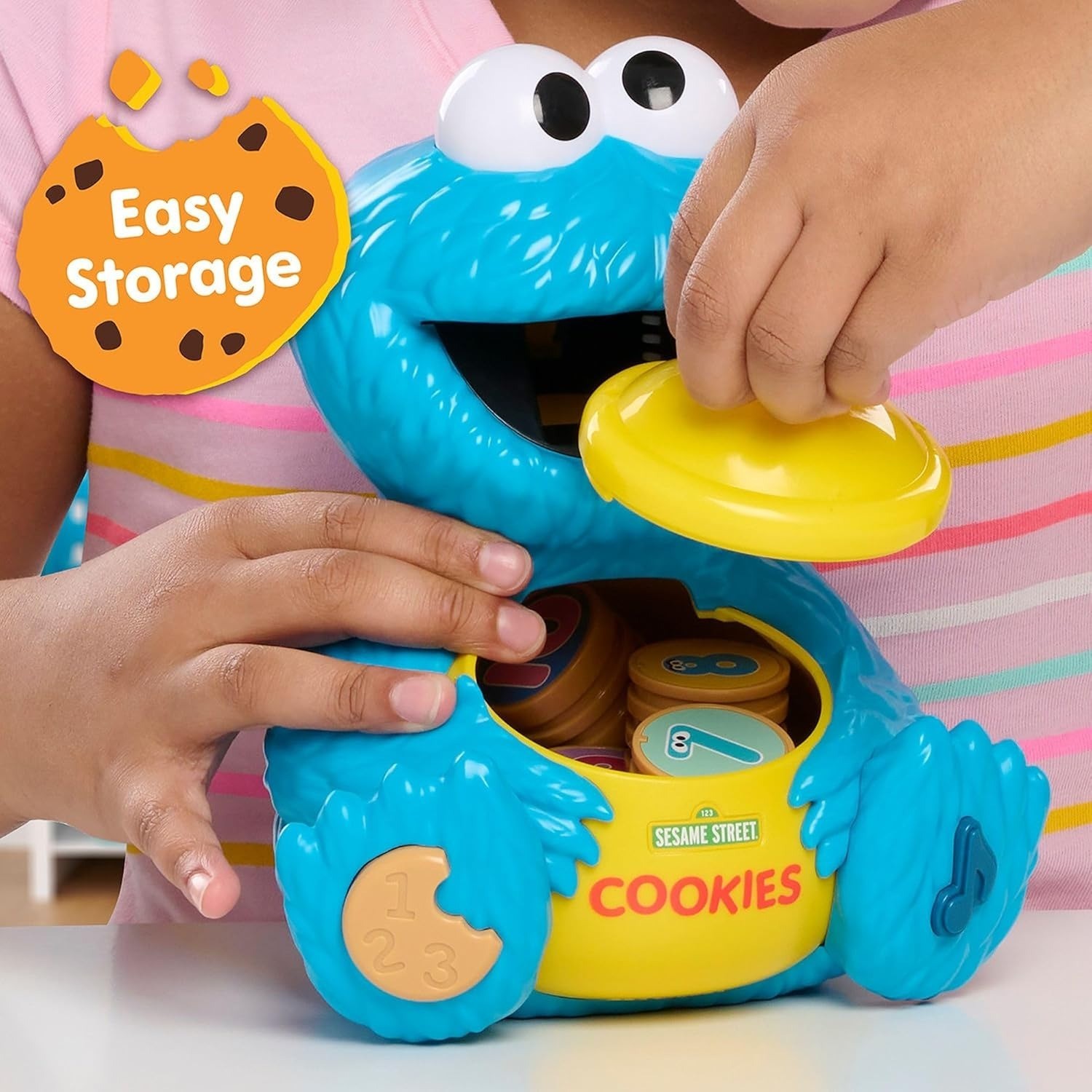 Sesame Street Cookie’s Counting Jar, 12-Pieces, 20+ Phrases and Sounds, Learning