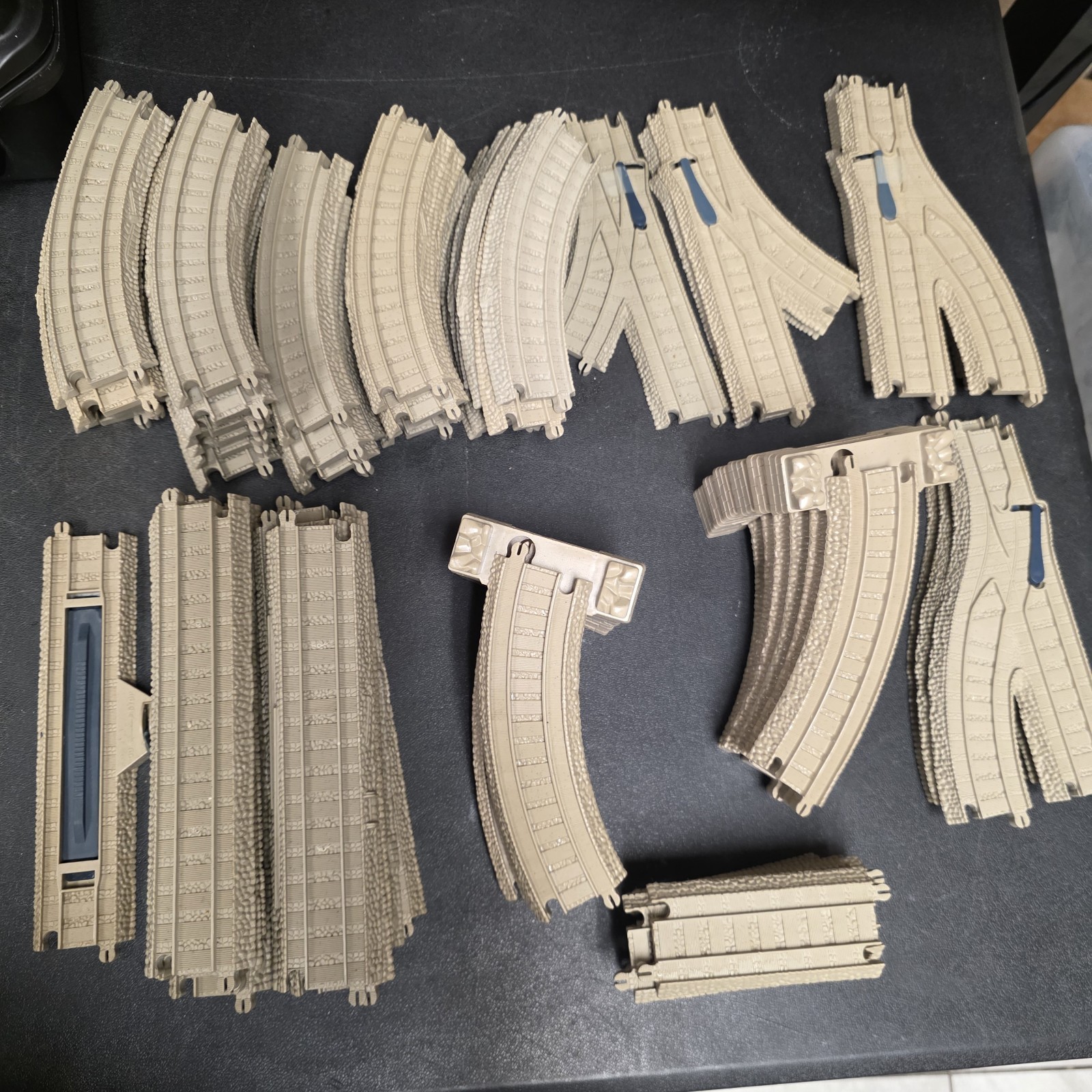 Huge Thomas TrackMaster Tan Track Lot Pc Curves Straights Switches Bridge