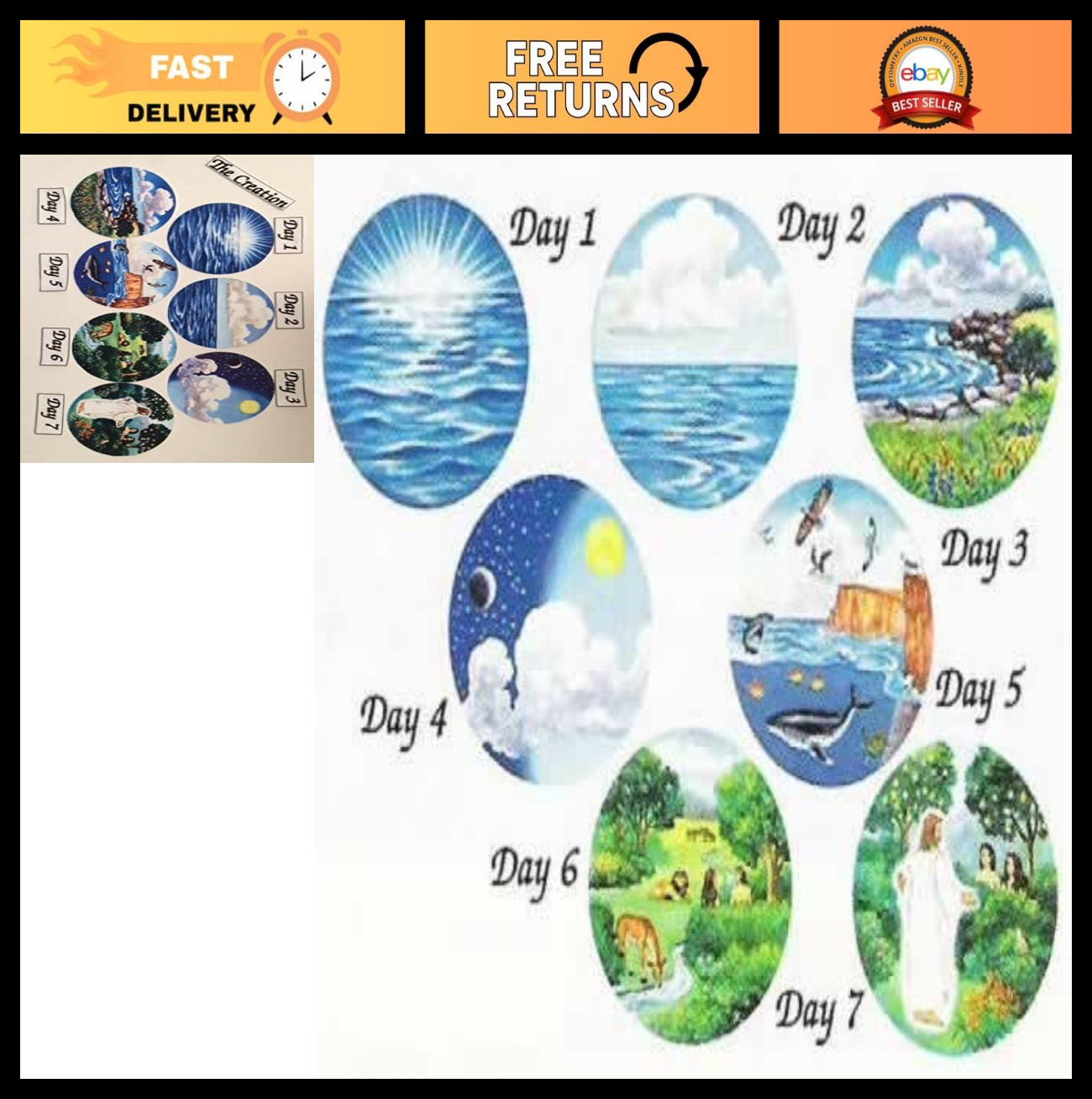 6″ Felt Figures for Flannel Board Bible Stories – Precut Creation Circles
