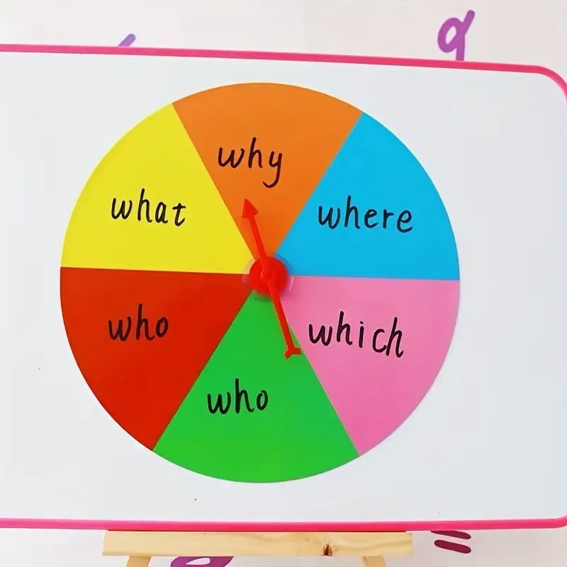 6 Colors Magnetic Dry Erase Spinning Board Teaching Tool Blackboard Classroom