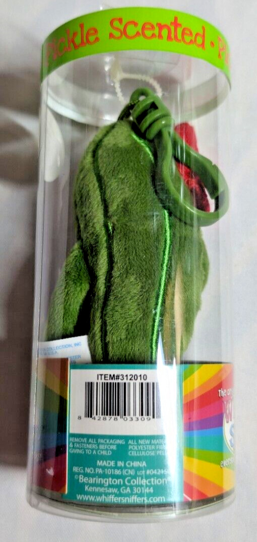 Whiffer Sniffer Dilly Yo pickle scented backpack clip Keychain Retired New