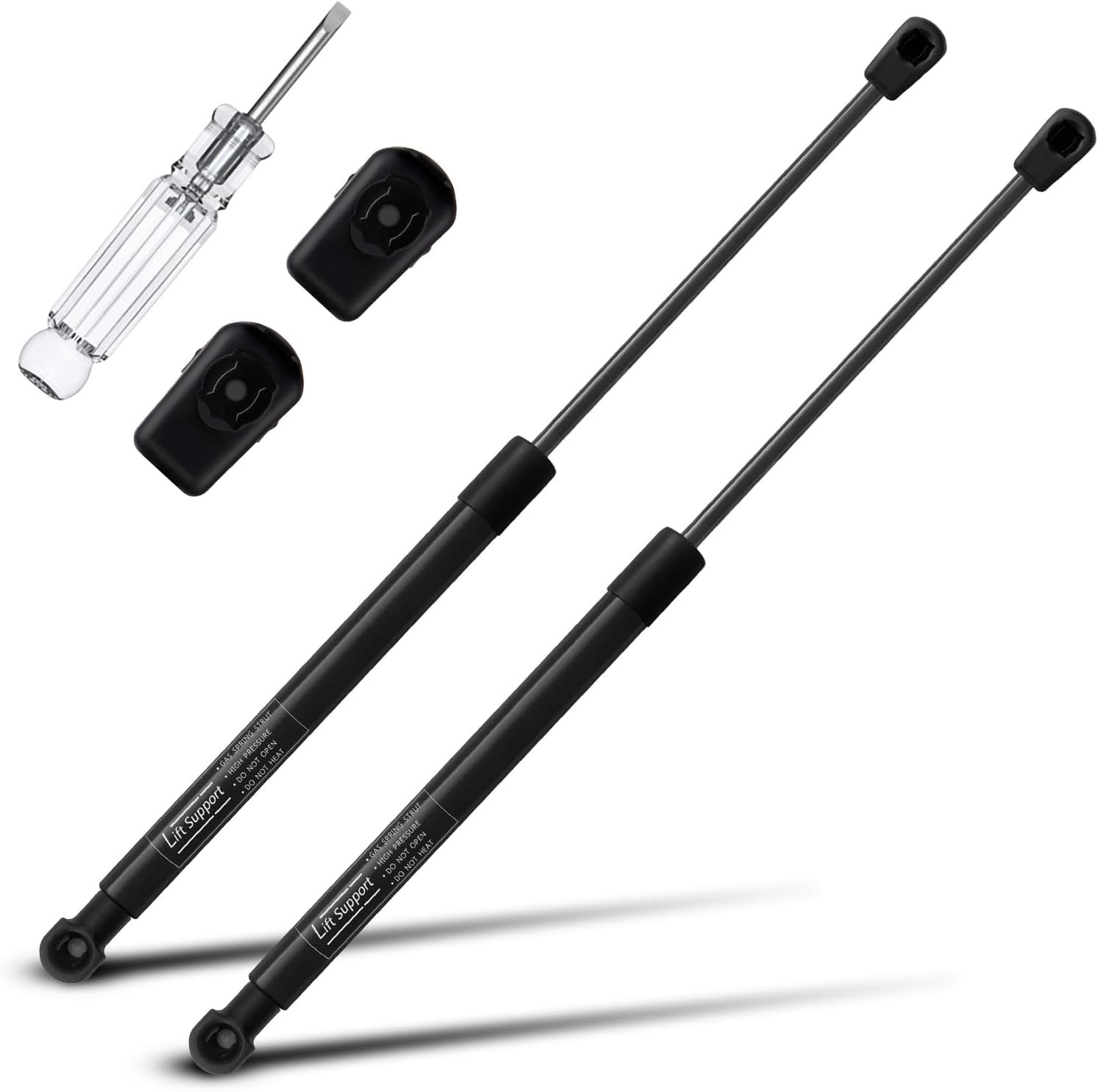 Cost-Effective Replacement Rear Window Struts for Jeep JK 2011-2018, Black Metal