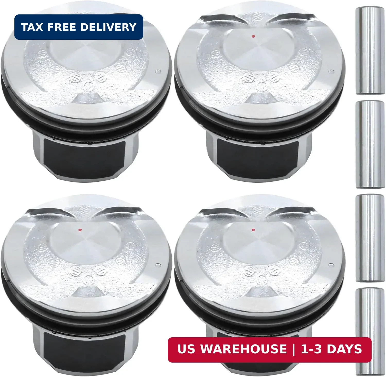 Set of 4 Engine Piston with Pin and Rings for Hyundai Accent 1.6L
