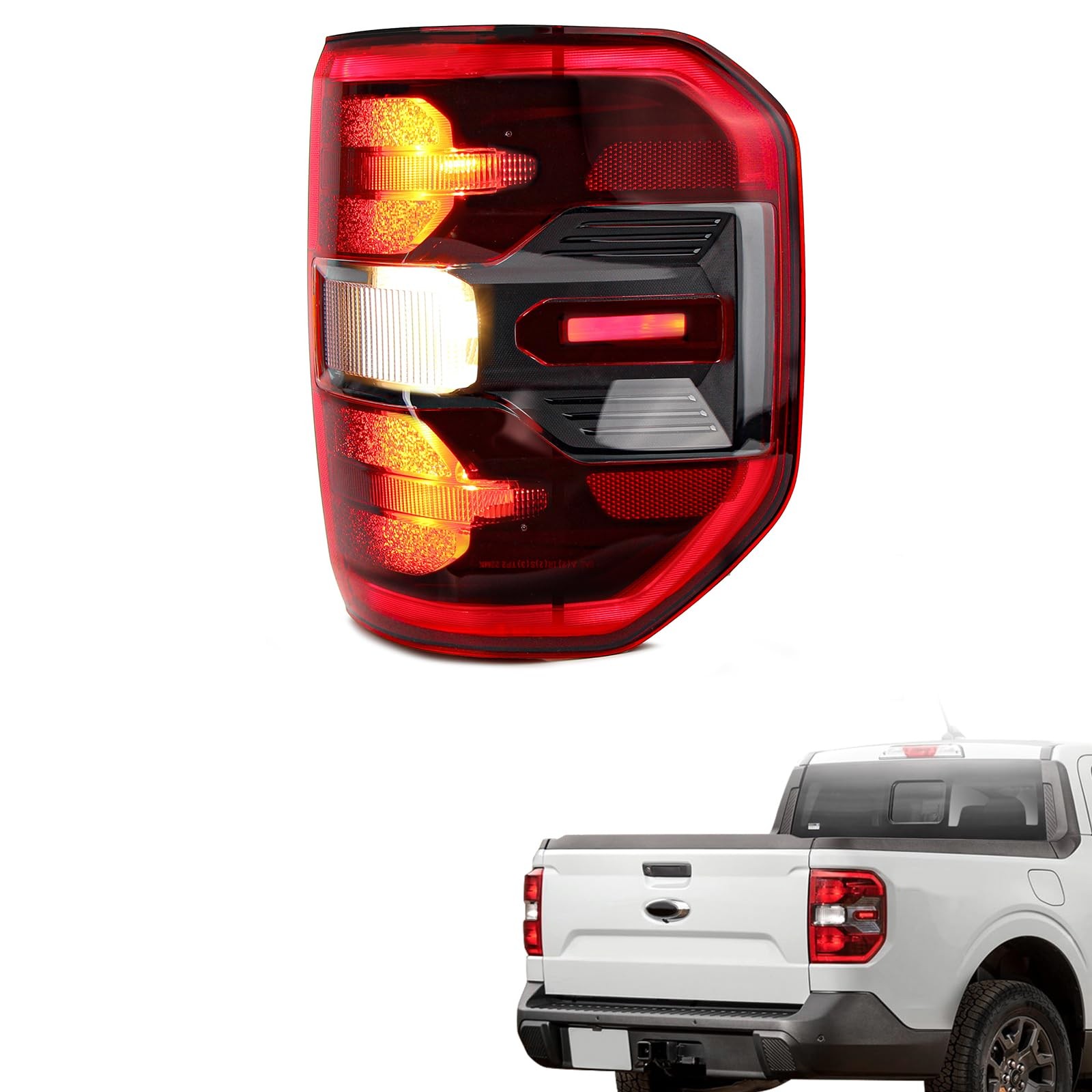 LED Black Taillight for Ford Maverick Lariat 2022 2024