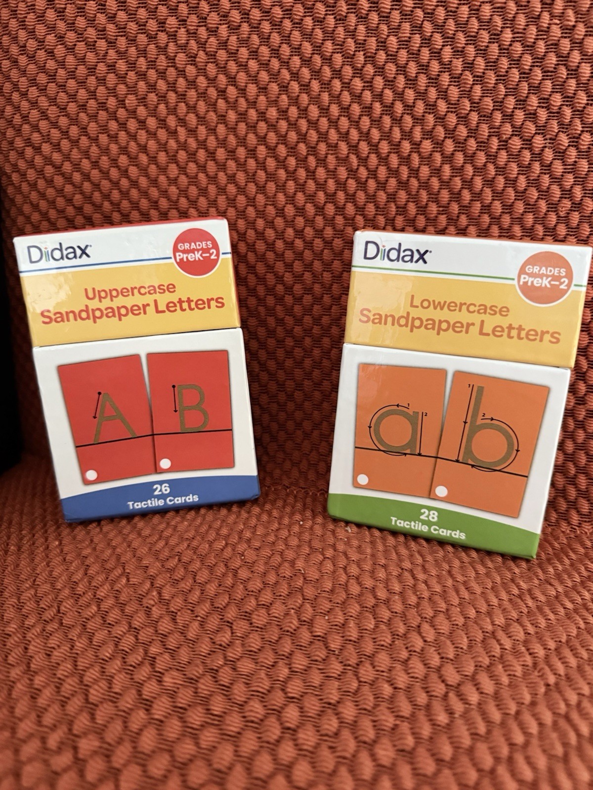 NEW Didax Sandpaper Letters Uppercase Lowercase Tactile Cards PreK-2 Sealed