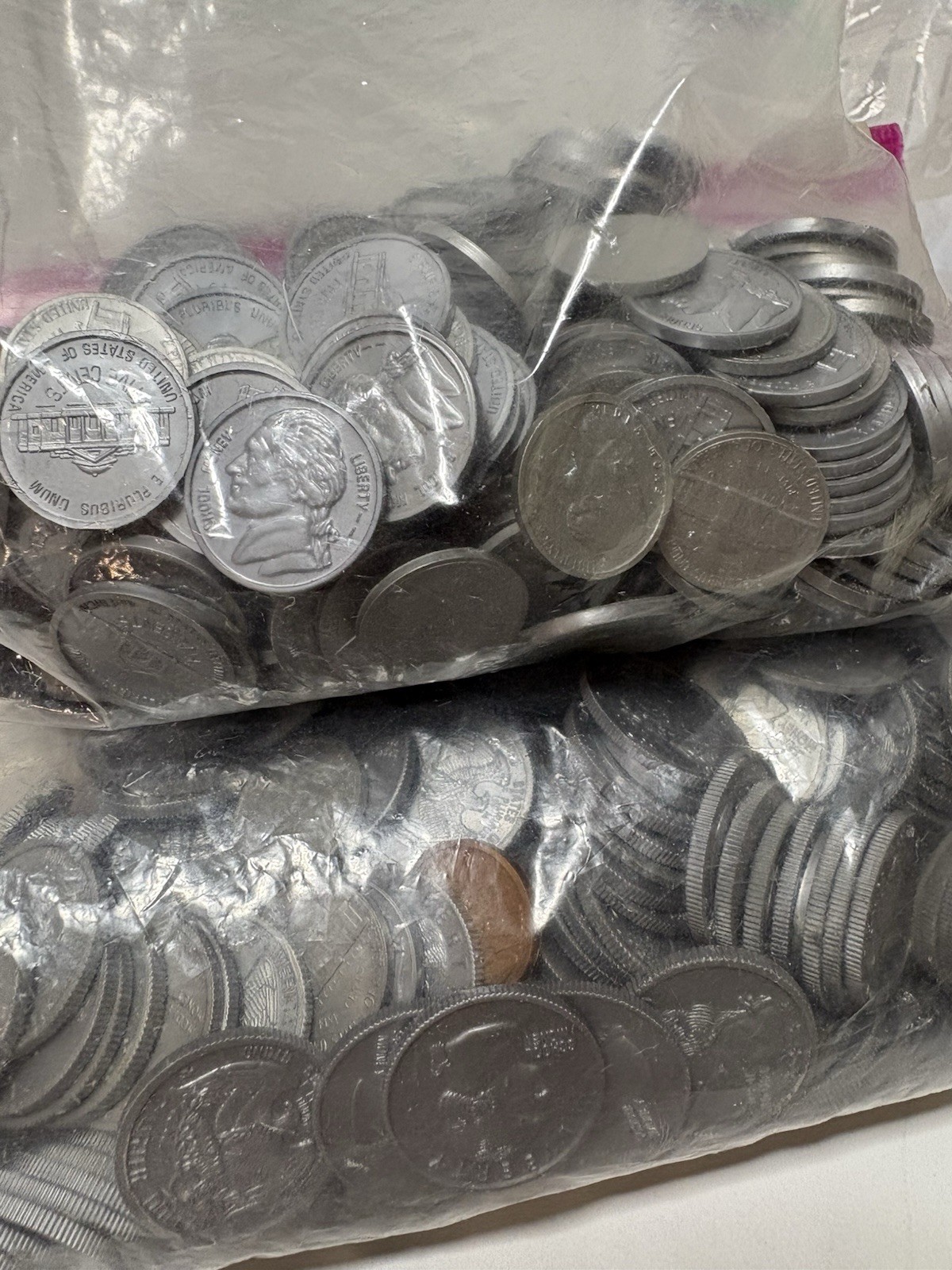 1# 11 Ounces Plastic Play Money Coins Penny Dime Nickel Quarter Half Dollar