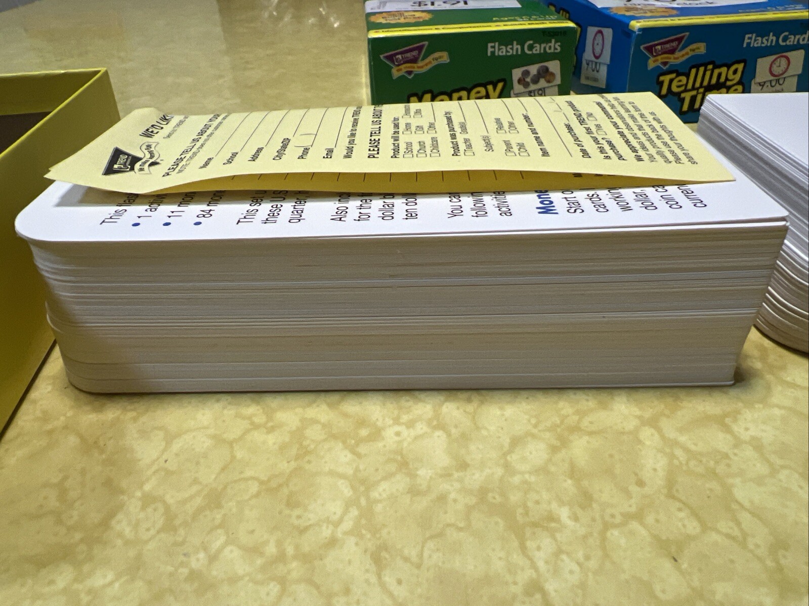Trend Flash Cards Telling Time And Money 96 Cards Each Home School Skill Build!!