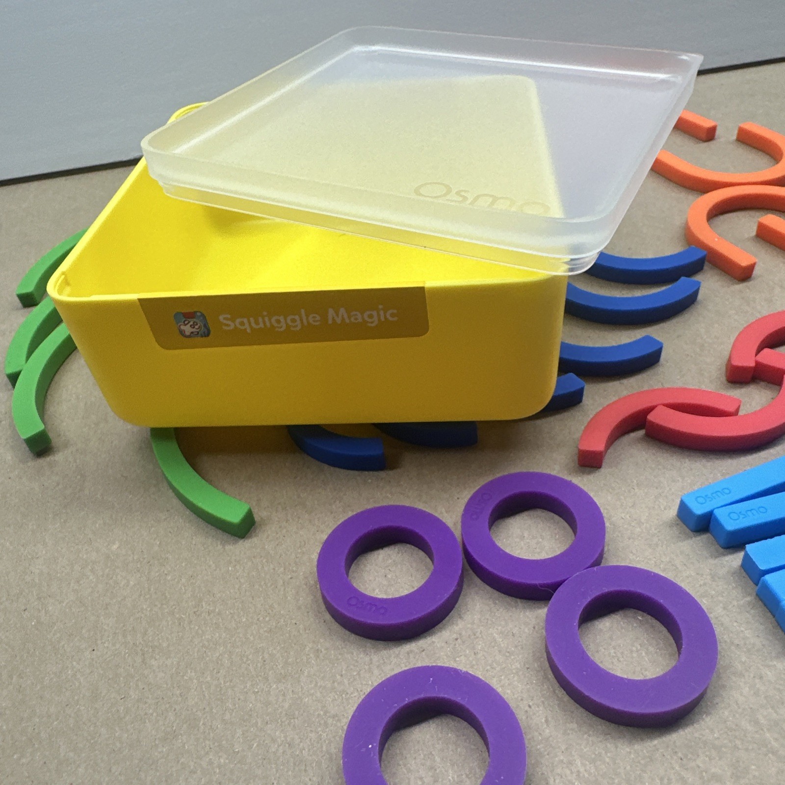 Osmo ABC Squiggle Magic In Box 38 PC Complete Sticks & Rings Little Genius W59