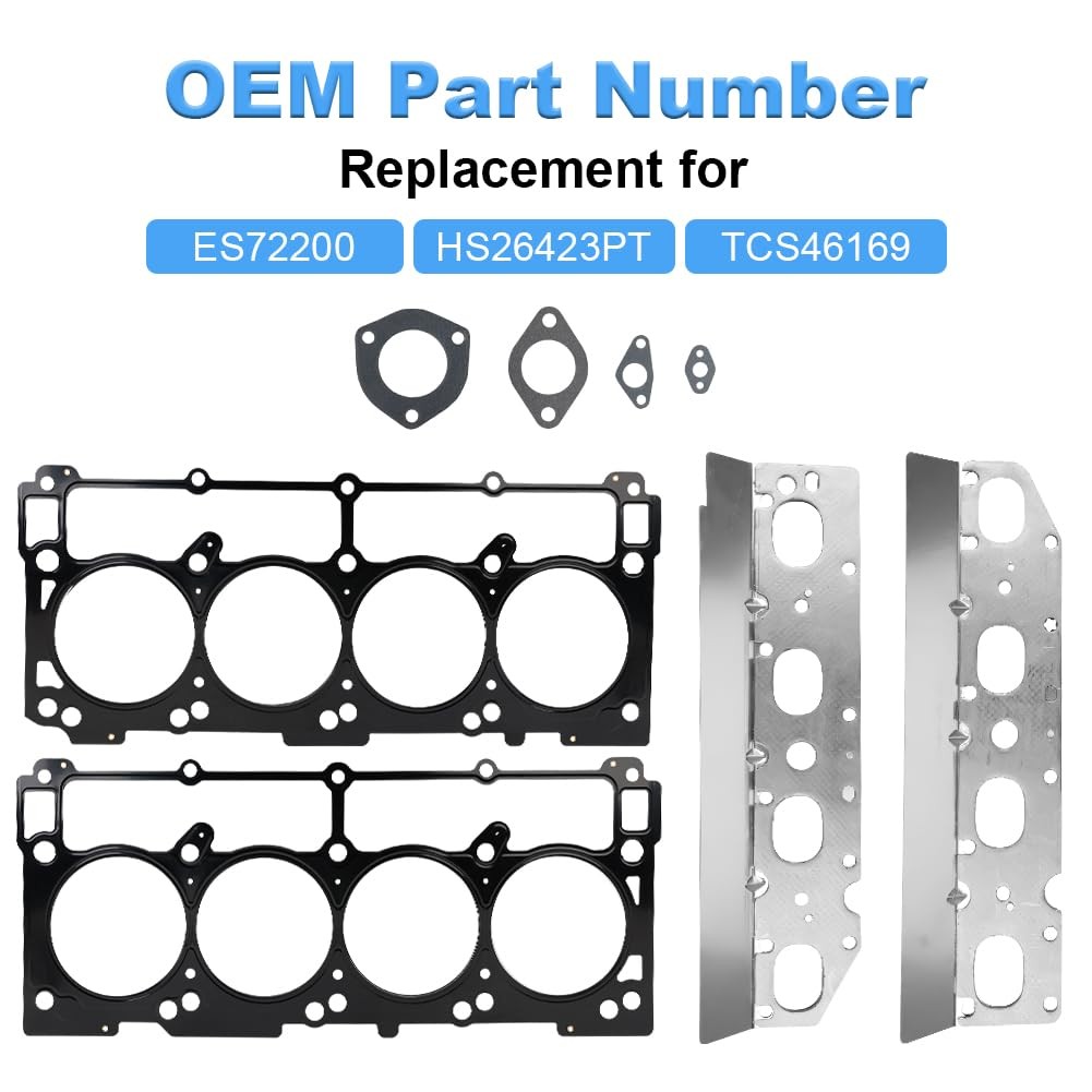 VANJINJ Cylinder Head Gasket Set with Bolts Compatible with Dodge Challenger