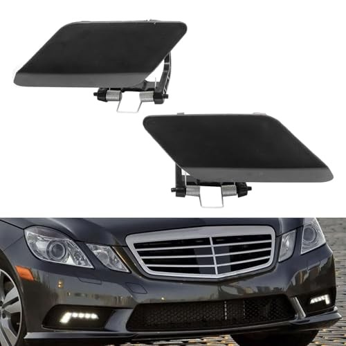 2Pcs Headlight Washer Cover Fit for Mercedes-Benz E350 E400 E550 2010-2013