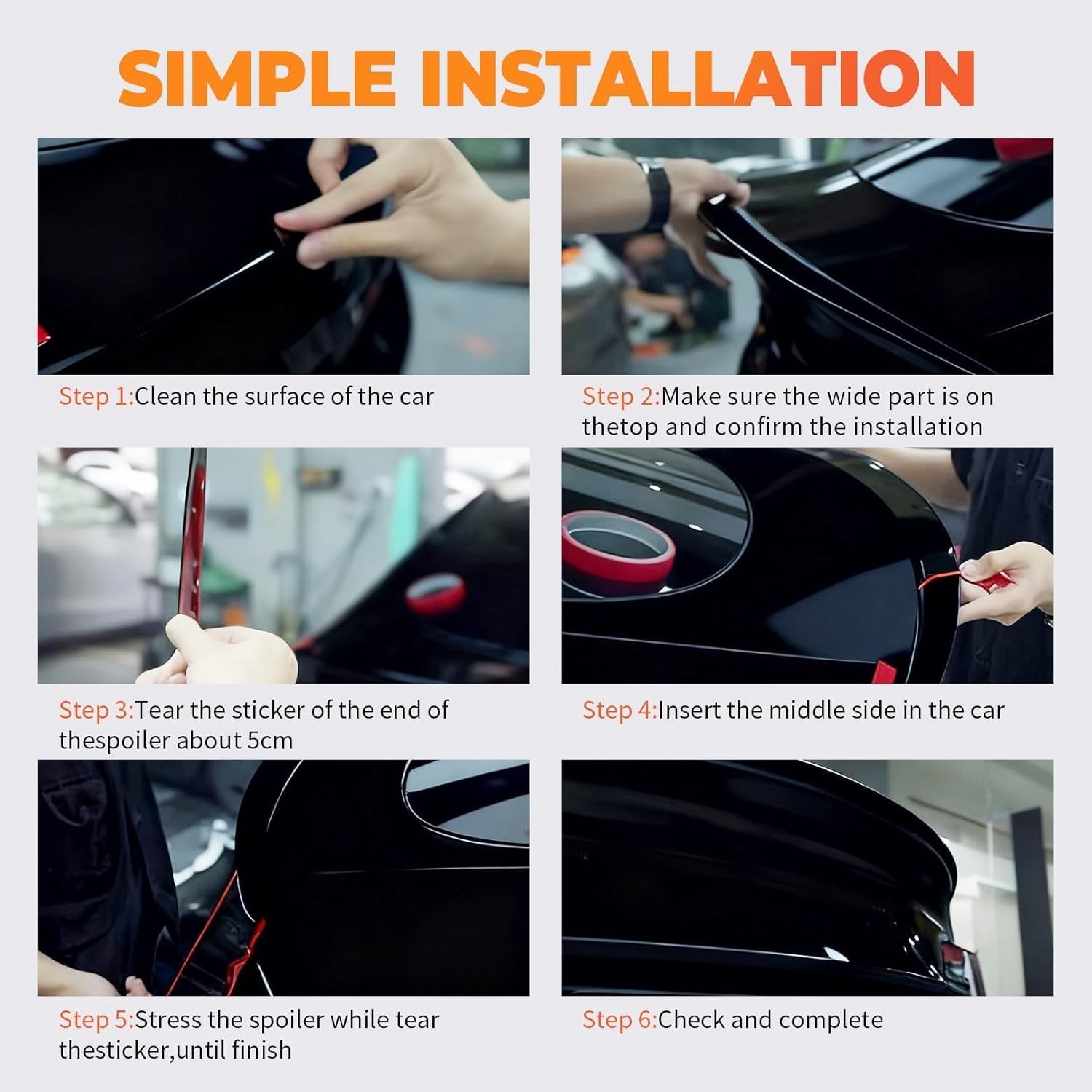 Spoiler Compatible with Model 3 2017-2023 2024 2025 Rear Spoiler Wing Lip Tail