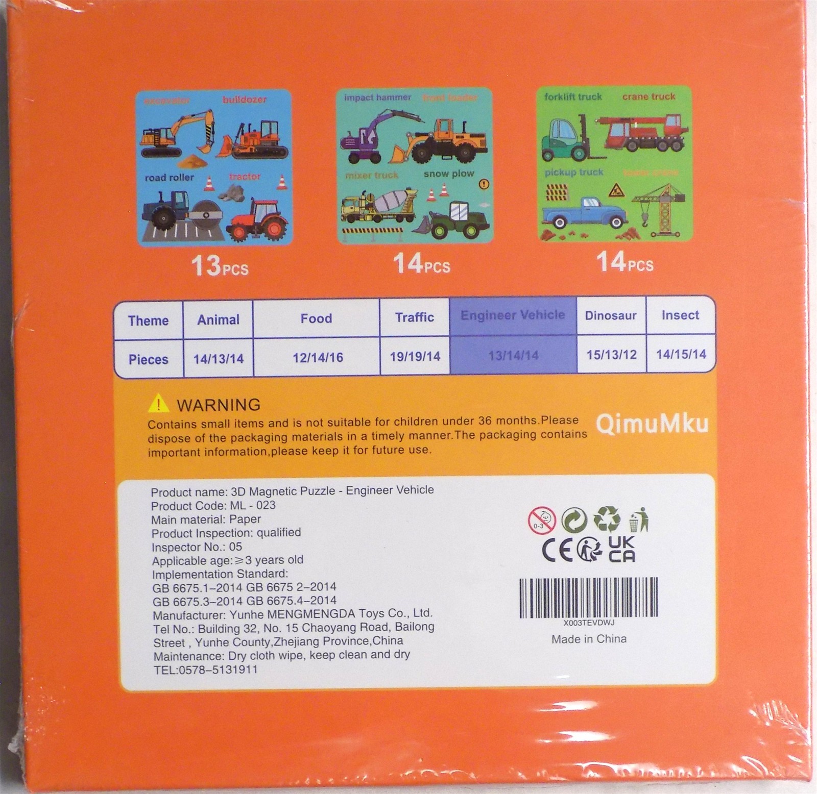 LOT OF 2 Magnetic Puzzle Magnetic Fraction Playbook & 3D Magnetic Puzzle 3 in 1