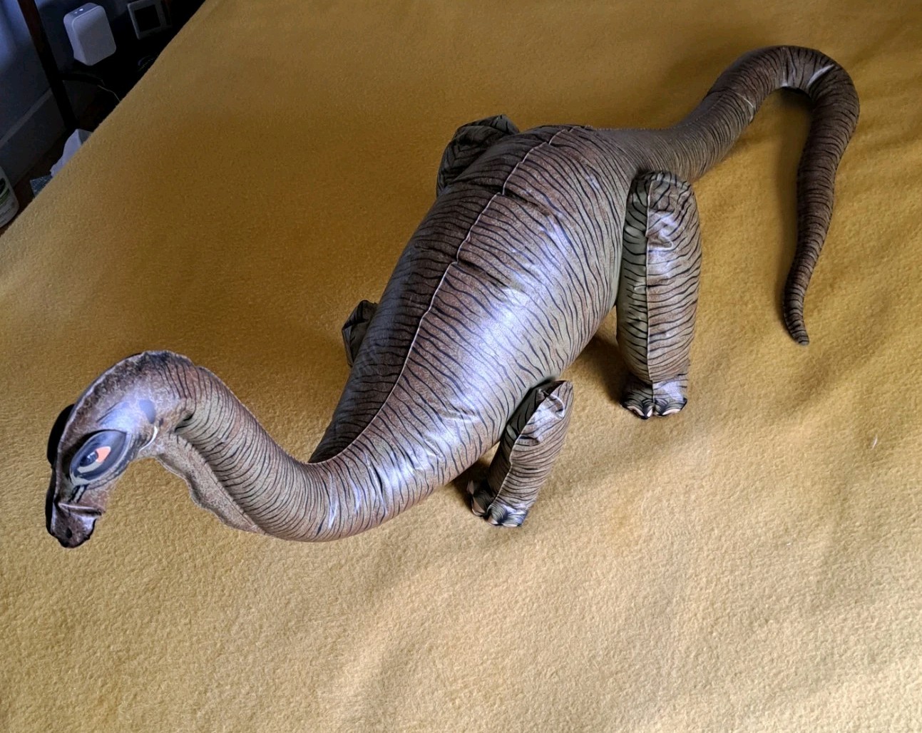 Huge Gigantic! 1986 Frenry Apatosaurus 4′ Large Dinosaur Inflatable Blow Up Toy