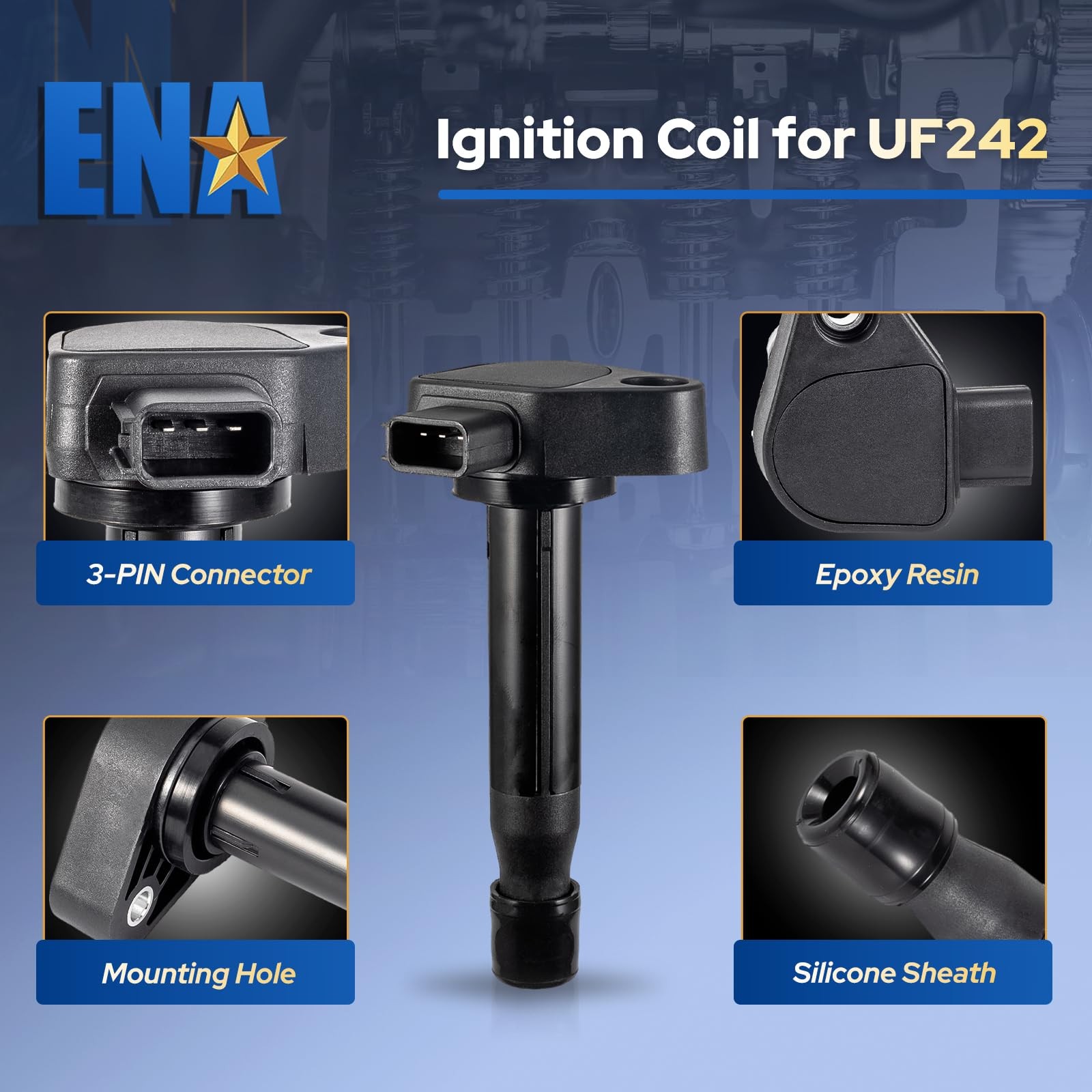 Ignition Coil Pack 3.0L 3.2L 3.5L Compatible Acura Honda 2001-2010 Accords
