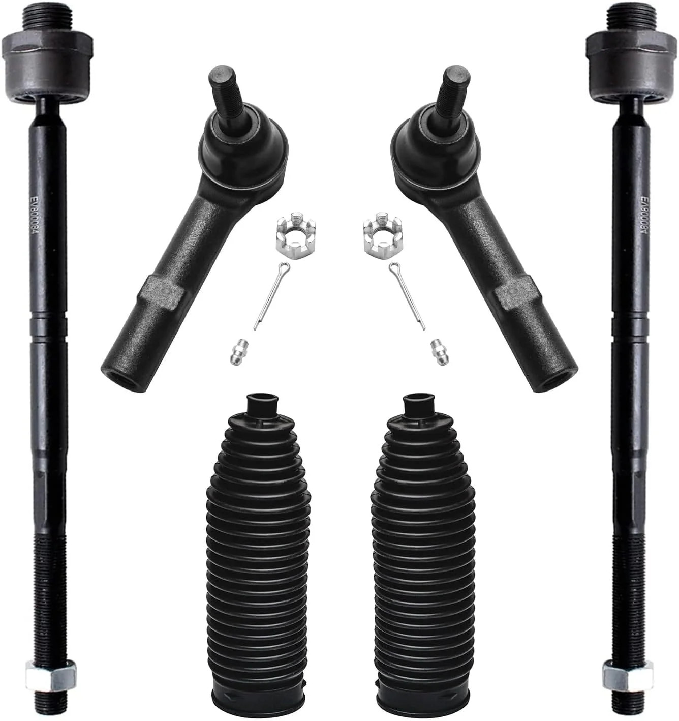 Detroit Axle – Front 6pc Tie Rods Kit for Chevy GMC Silverado Sierra Suburban Yu