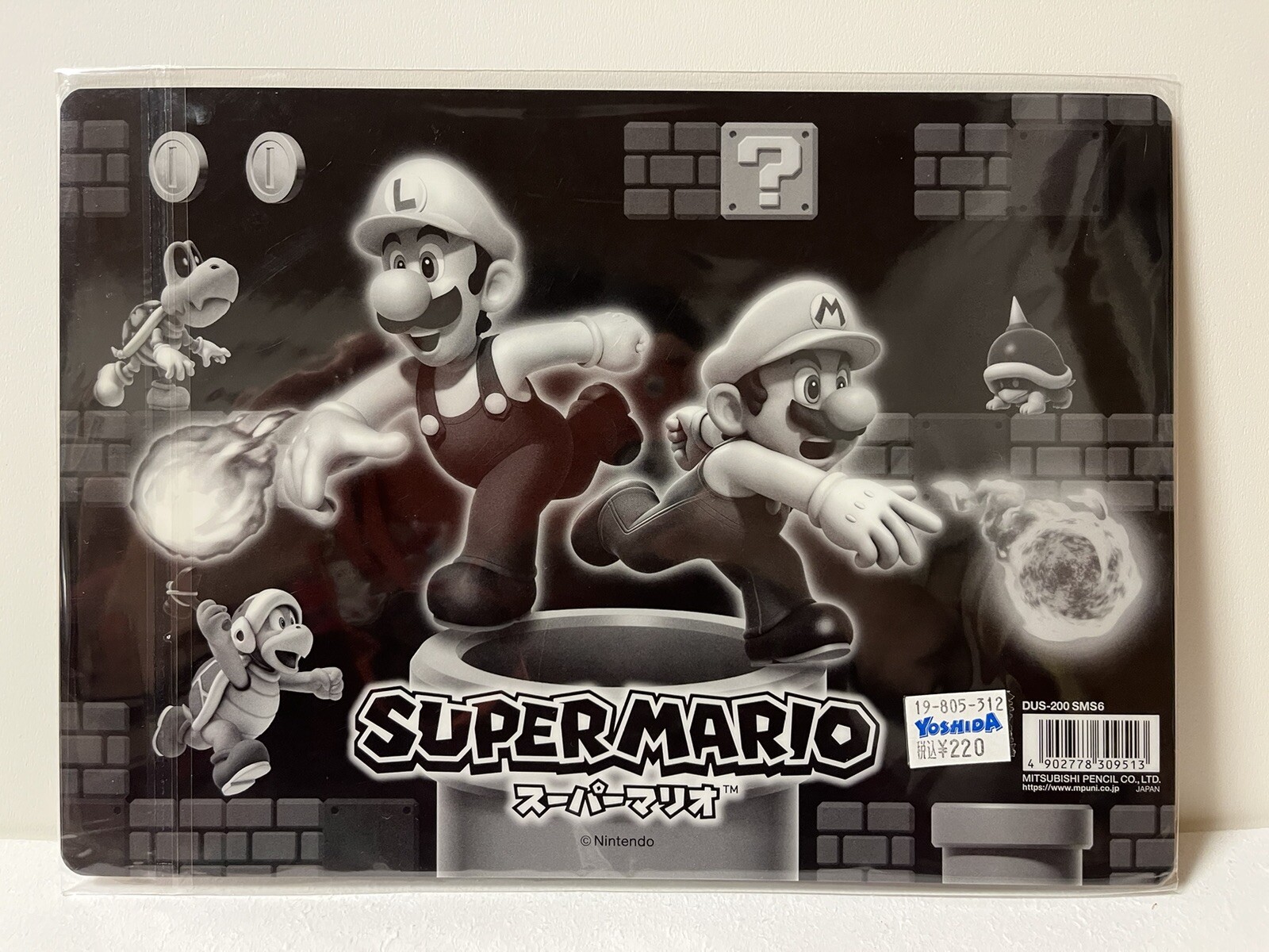 Super Mario Pencil Eraser Underlay Pencil cap Mitsubishi Pencil Made in Japan