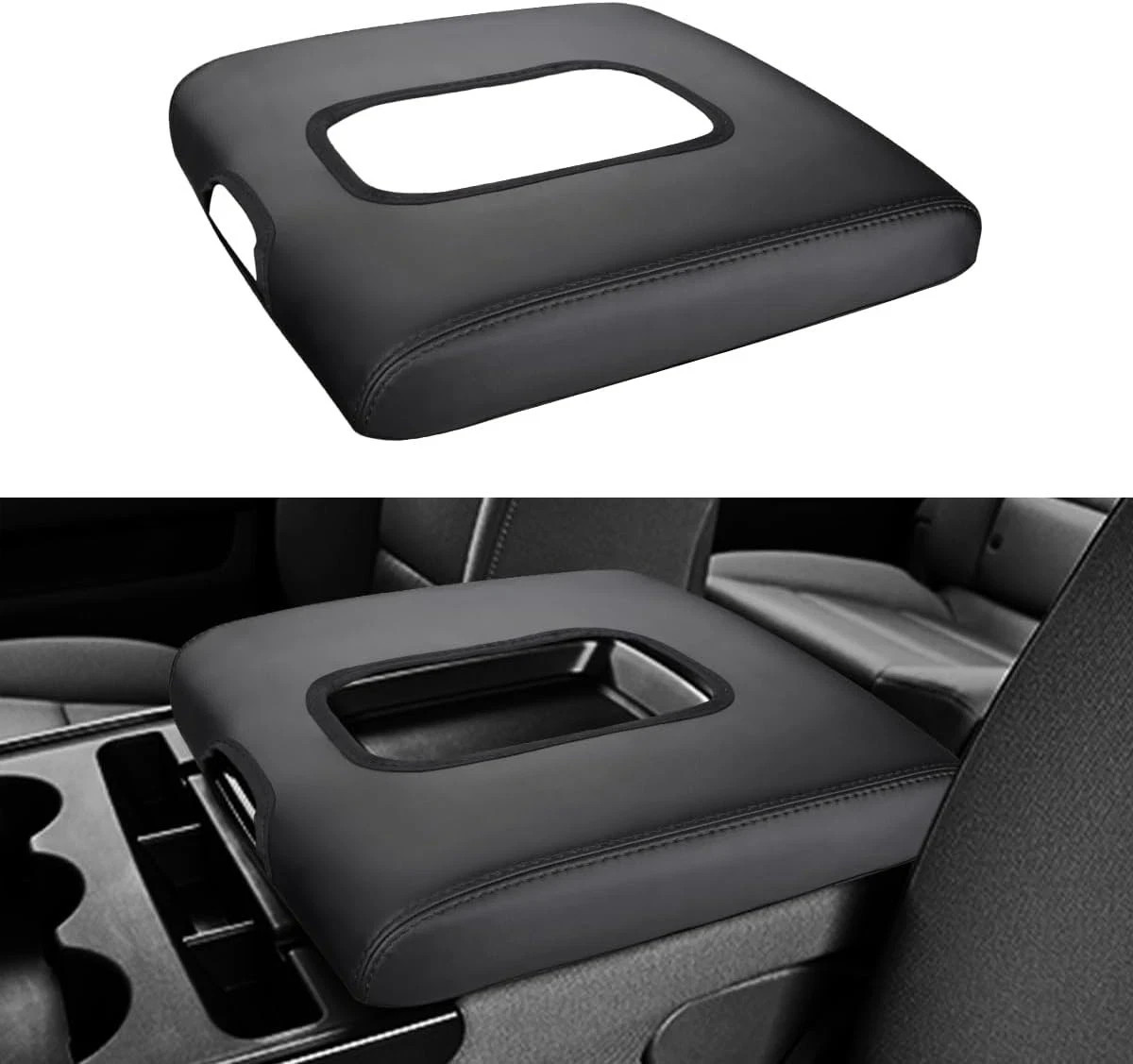INTGET Center Console Armrest Cover for Chevy Silverado & GMC Sierra Accessories