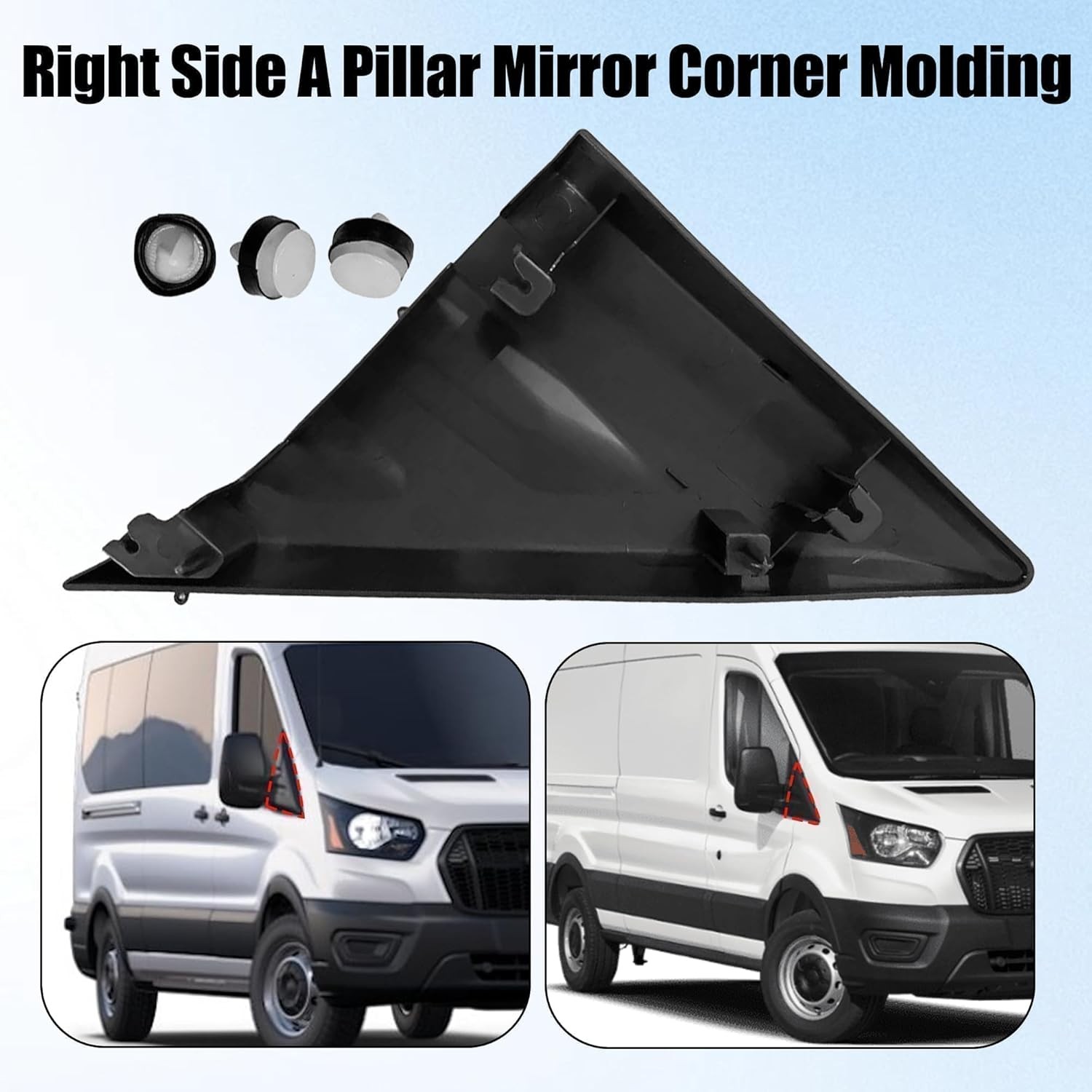 Right Side Exterior Fender Upper Molding Mirror Trim Fits For Ford Transit-150