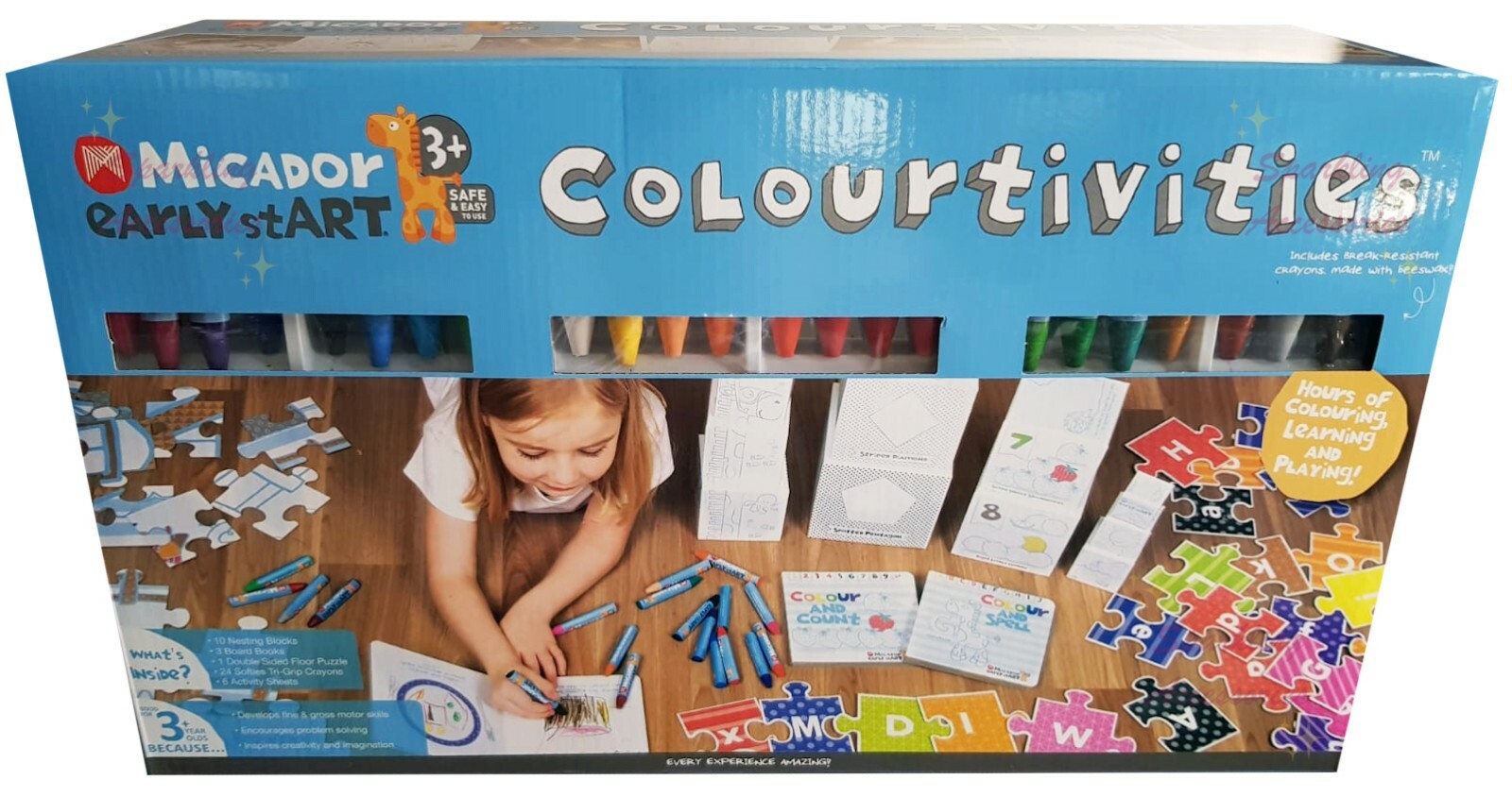 NEW Micador MEGA ACTIVITY SET Learning Colourtivities Puzzle, Art, Books & More!