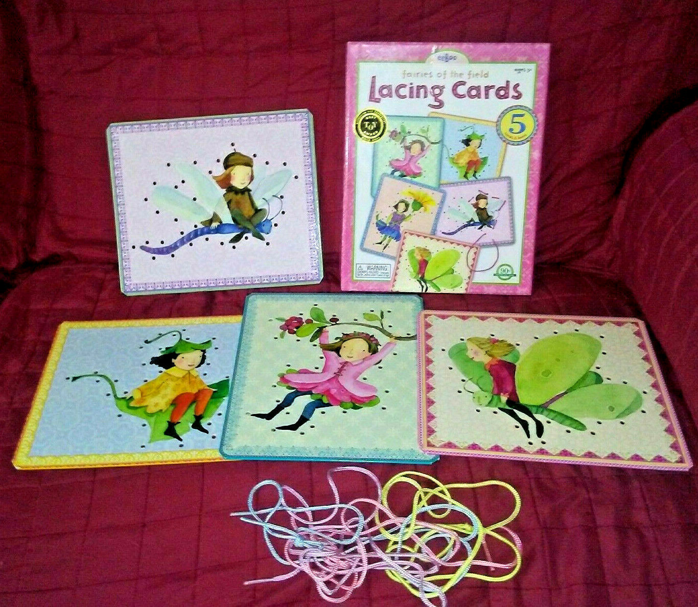 eeBOO Corporation Fairies of The Field Lacing Cards 2006 Complete Ages 3+